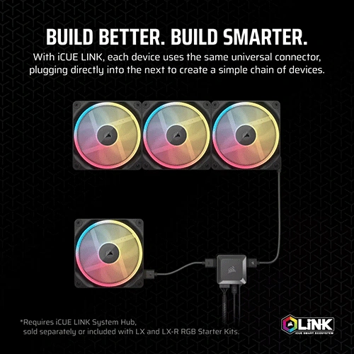 Corsair iCUE Link LX140-R RGB Expansion Single Pack Cabinet Fan